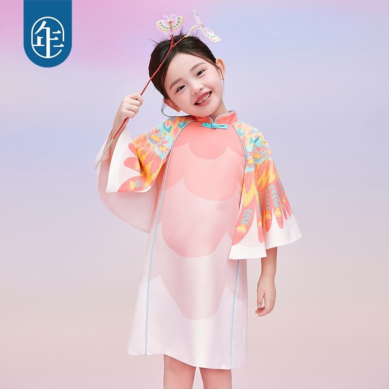 年衣童装女童春夏装旗袍连衣裙新中式国风周岁礼服裙子儿童演出服