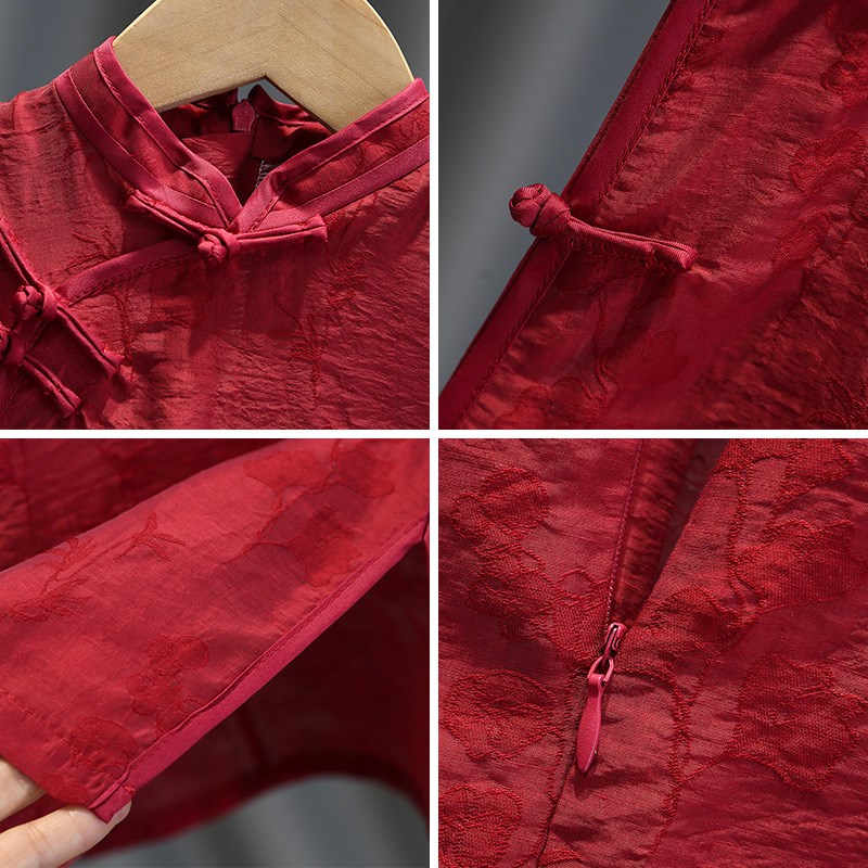 女童旗袍连衣裙夏装2024新款儿童薄款连衣裙宝宝周岁礼服裙公主裙