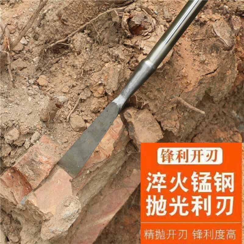 加厚小铲刀树根挖野菜鸡枞菌铁锹铲子锻打园艺铲挖苦菜铲登山拐杖