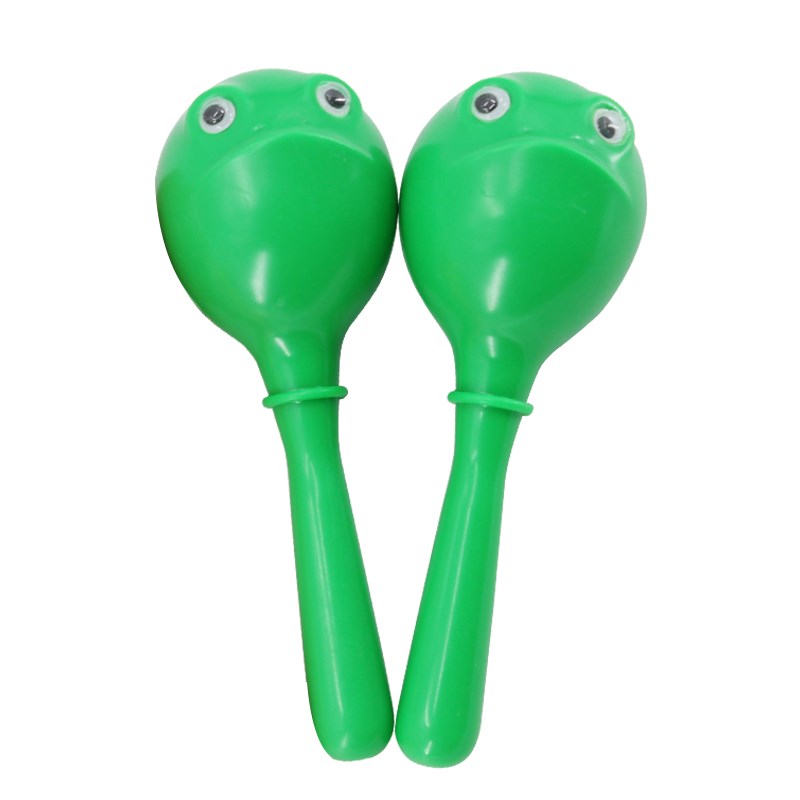 儿童奥尔夫打击乐器幼儿园用品民族砂球手握青蛙沙锤蛙脸卡通沙球