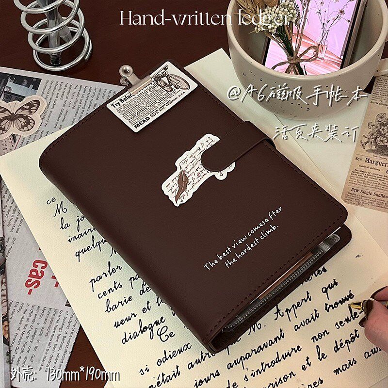 港信A6活页磁吸手账本高颜值可拆卸账本便携随身记事本子笔记本