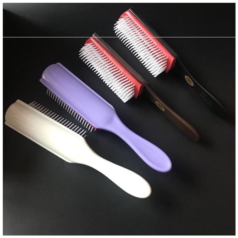 理发男士造型油头九排梳美发弧形大背头排骨梳防静电耐高温卷发梳