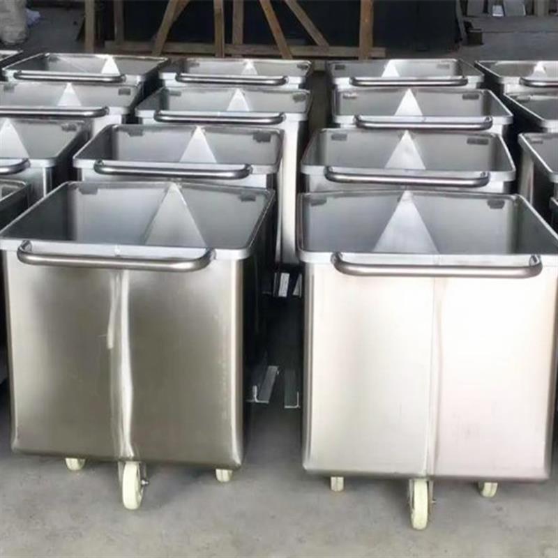 304不锈钢料车  周转料车   食品手推料车 200升料车不锈钢桶车