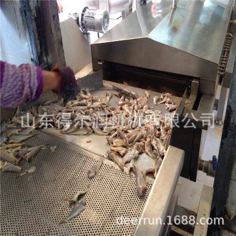 得尔润热销小黄鱼油炸机 连续式带鱼切断油炸生产线 自动控温型