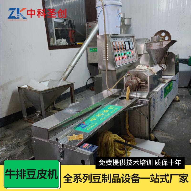 辣条机器 中科圣创多功能大辣片豆筋素鸡翅牛排豆皮机 包教技术