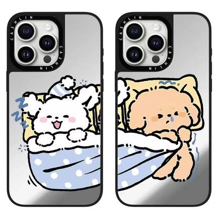 CASETi抢被子线条小狗16Pro适用iPhone15ProMax苹果14Pro可爱卡通情侣闺蜜FY磁吸13明星定制手机壳12防摔11硬