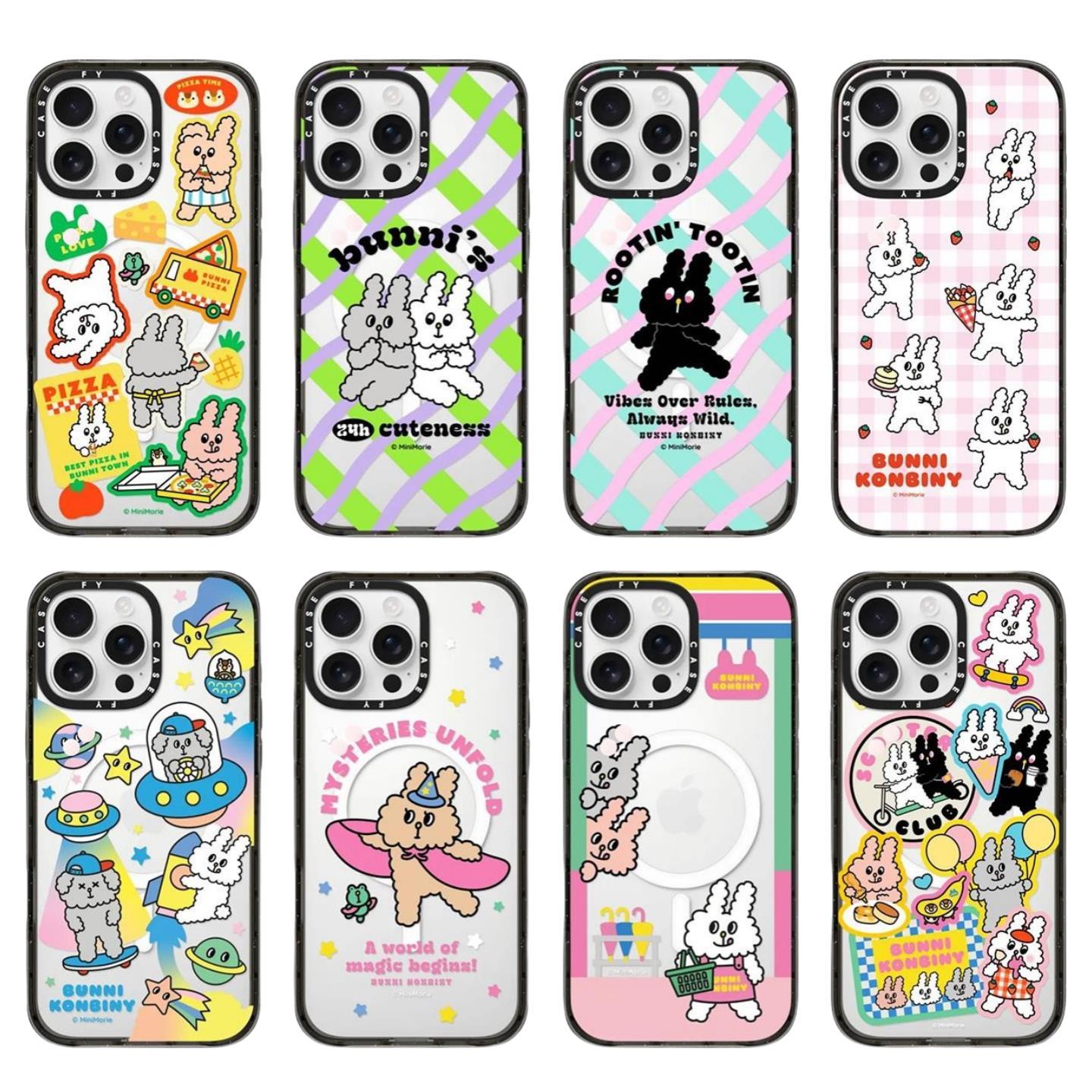 CASETI联名BunniKonbiny奇幻小兔子iphone16promax手机壳适用苹果15plus卡通14PRO女13防摔12磁吸透明保护套