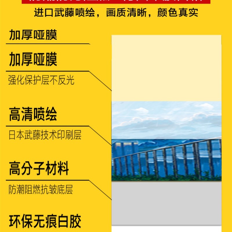 欧式艺术壁纸风景油画美式田园客厅卧室电视背景墙装饰贴画墙贴