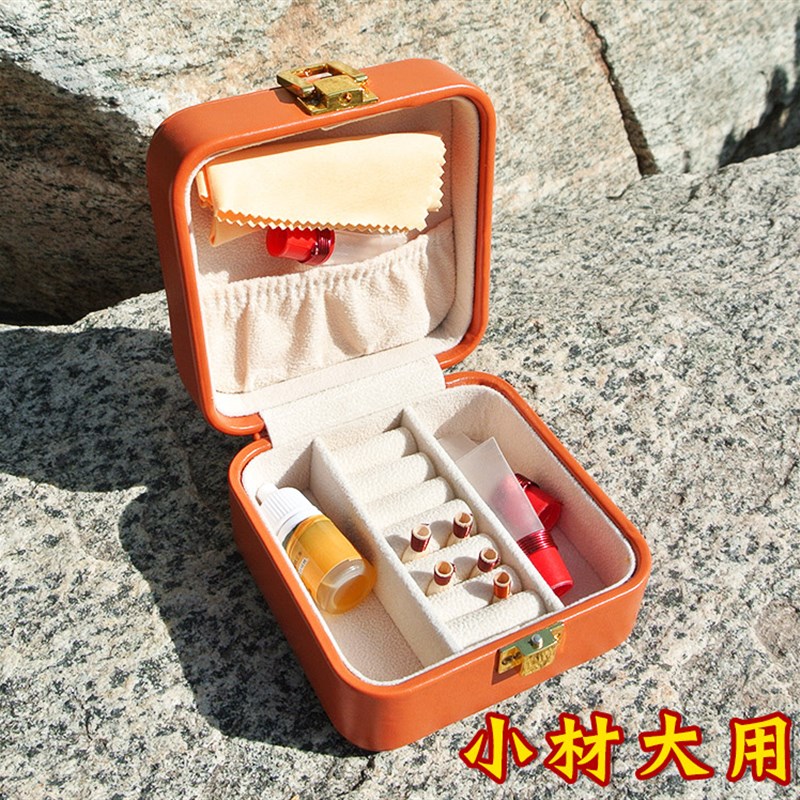 唢呐哨片盒皮面管子哨片盒子方形乐器配件收纳盒可装大气盘