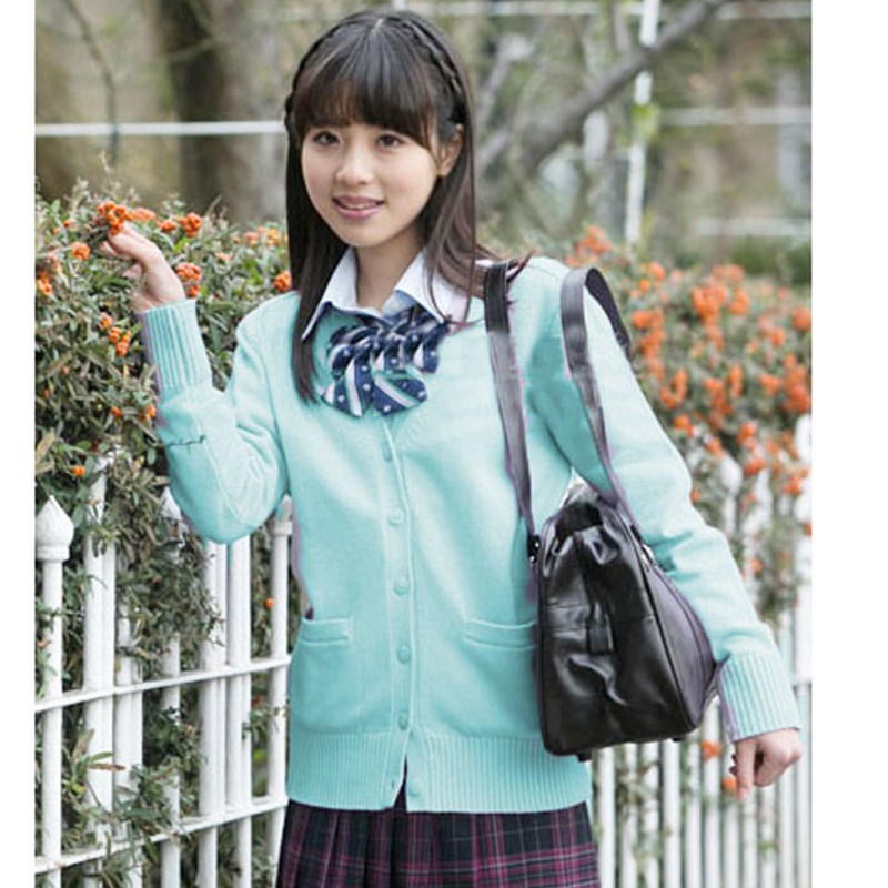 焕彩蝶JK制服纯棉开衫外套针织开衫上衣软妹学院风男女款毛衣校服