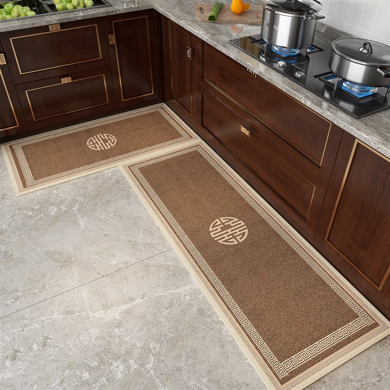 新中式厨房垫防油吸水专用2024新款家用脚垫防滑耐脏高级长条地垫