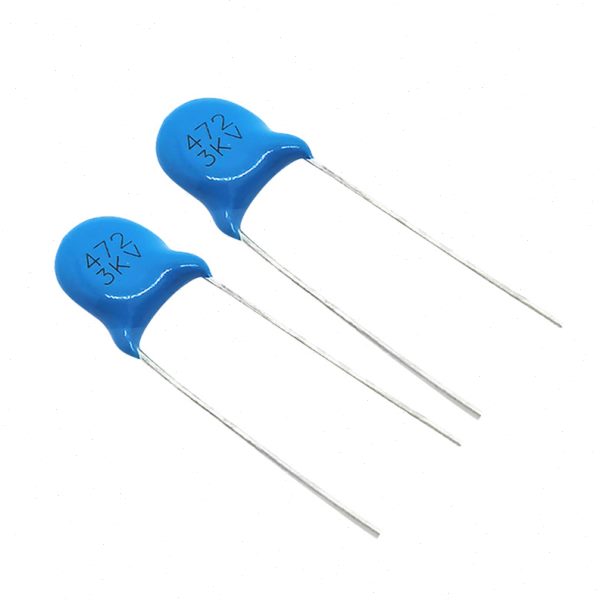 直插压瓷片电容 3KV472M 片径7mm ±20% 472M/3KV陶瓷电容厂家