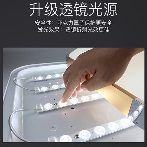 LED吸顶灯灯芯长方形光源灯板灯管12W24W36W48W黄光暖光色温3000k