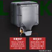 户外防水插座室外86型明装 防雨防护套开关插座防溅接线电源浴室盒