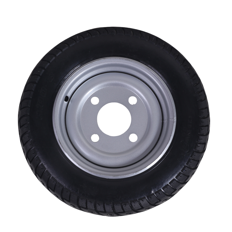 电动三轮车实心轮胎300/350/400/450-12/-10-8免充气实心胎带钢圈