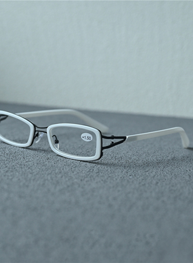 白色女士老花镜防蓝光老花眼镜优雅中老年女式阅读镜黑色平光镜