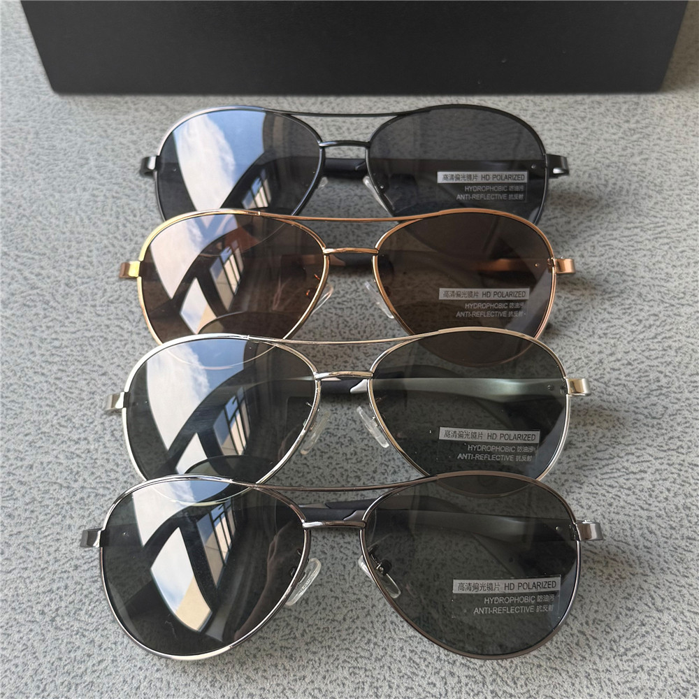 铝镁男士偏光太阳镜小脸墨镜黑色蛤蟆镜男茶色防晒眼镜防紫外线