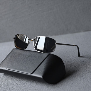 小脸男士偏光太阳镜黑色墨镜长方形高清镜片眼镜防晒开车钓鱼专用