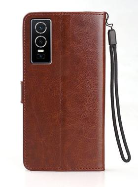 适用vivoY76手机壳翻盖vivoV2124保护套6.58英寸vivo Y76 5G外壳皮夹Ⅴivo丫76全包vovi潮女V1VO防摔vovo软壳