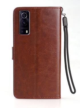 适用vivoV2069A手机壳皮夹vivo Y53s NFC外壳6.58英寸vivoY53s保护套翻盖V1VOY53S5G钢化膜voviY53s（NFC版）