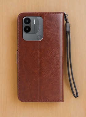 适用 REDMI A2手机壳皮夹红米A2保护套6.52英寸外壳翻盖软壳新款插卡潮女男士防摔钱包款全包硅胶