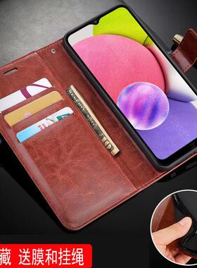 适用三星SM一A037M/DS手机壳翻盖Galaxy A03s保护套皮夹SM-A037F/DS外壳6.50英寸SMA037G磁扣新款潮女插卡软?