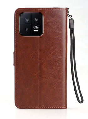 适用 小米2211133C手机壳翻盖小米13外壳皮夹保护套6.36英寸小米十三插卡软膜全包磁扣防摔男士软壳硅胶钱包?