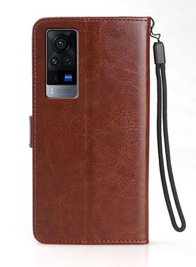 适用vivoV2059T手机壳皮夹vivoV2059A保护套6.56英寸vivoX60曲屏版外壳翻盖viv0×软壳vovi叉防摔viovX六十潮