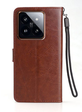 适用小米23116PN5BC手机壳翻盖小米14PRO保护套皮夹外壳6.73英寸小米14POR防摔小米14PR0男士潮女新款钱包款