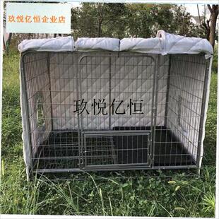 狗笼保温罩冬季保暖宠物笼子罩室外冬天加厚防寒雪挡Z风套透明门,