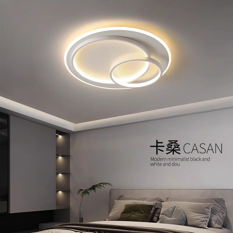 极简卧室灯简约现代家用创意书房客厅餐厅主卧房间圆形led吸顶灯