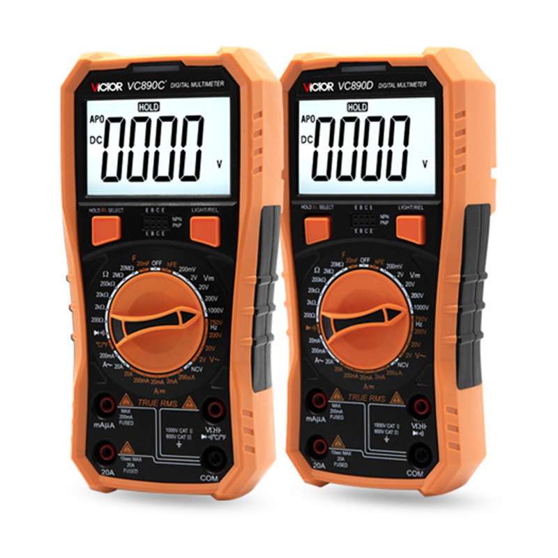 胜利VC890C+ /D全保护数字万用表数显多用表 2000UF电容 测温
