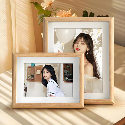 相框免费洗照片冲印加框挂墙全家福组合画框摆件定制加相片打印