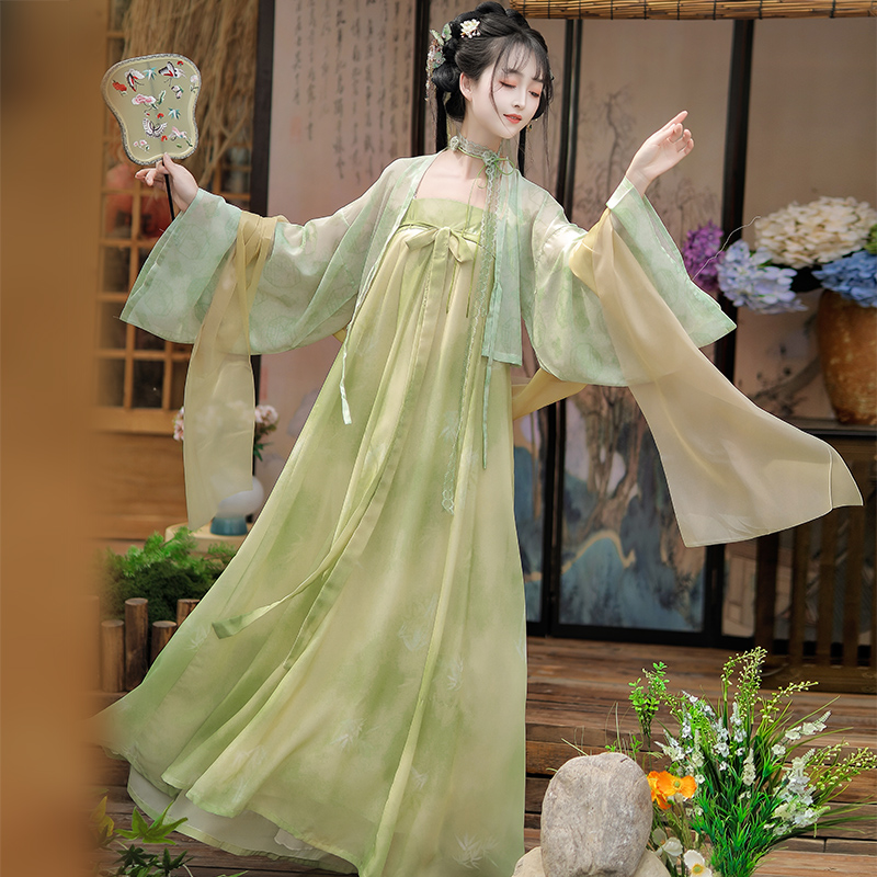齐胸法门寺汉服元素仙气春夏
