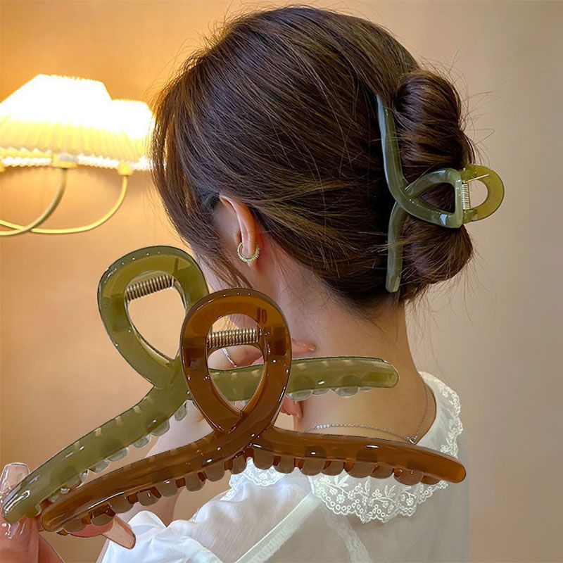 抓夹发夹亚克力盘发抓夹抓夹大号优雅气质鲨鱼夹后脑勺发卡头饰女