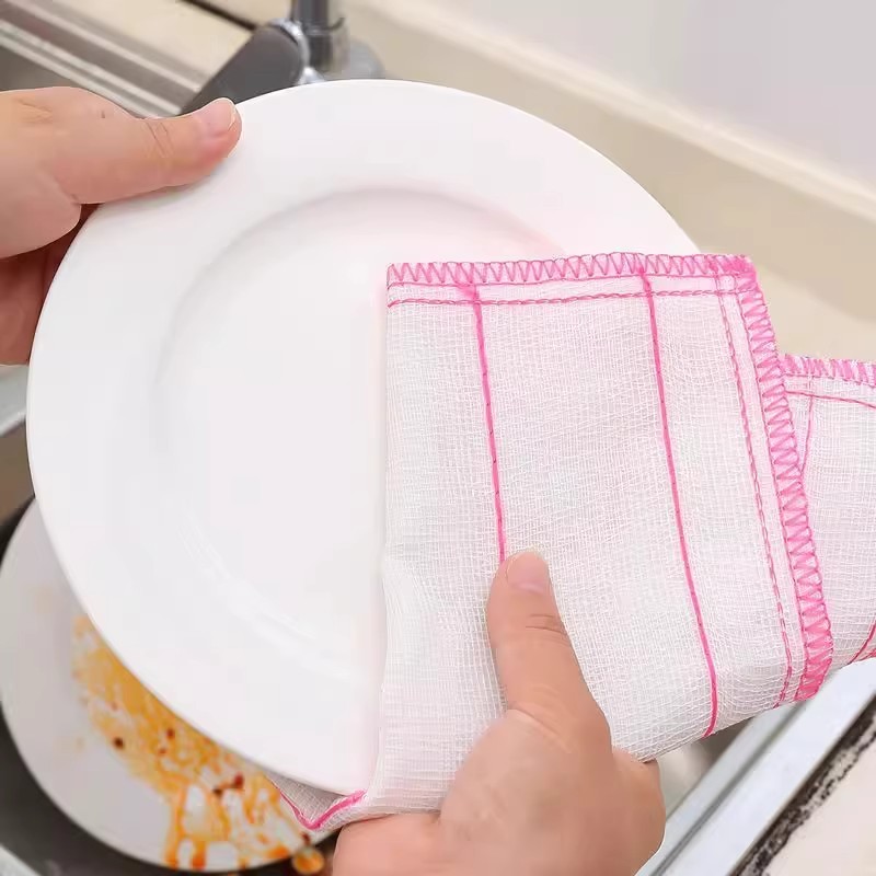 加厚纯棉纱洗碗布厨房吸水不沾油抹布家用擦桌子洗碗清洁巾