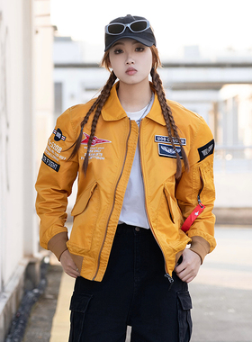 UOD2025新款休闲飞行员夹克男女外套潮流春秋时尚棒球服宽松