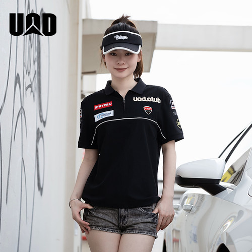 UOD美式翻领凉感机车Polo衫