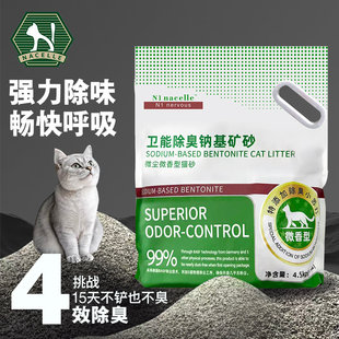 送货N1绿标矿砂钠基膨润土4.5kg猫砂强效除臭吸臭低尘猫沙正品