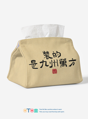 装的是九州万方纸巾盒大明王朝文创抽纸盒办公室桌面抽象纸巾袋子