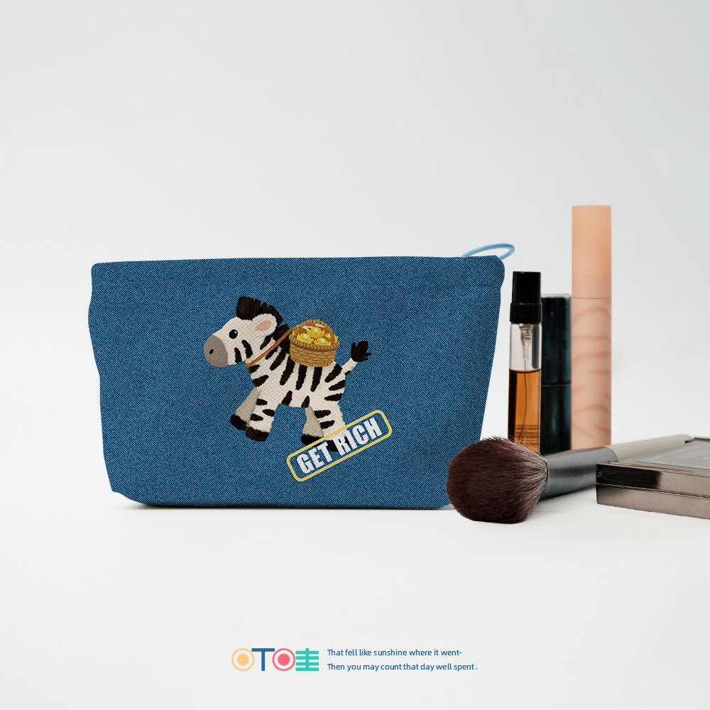 马上有钱小型化妆包女便携马年本命年洗漱包化妆品笔刷口红收纳包,收纳整理,化妆包,淘宝优惠券,粉丝福利购,淘宝优惠卷