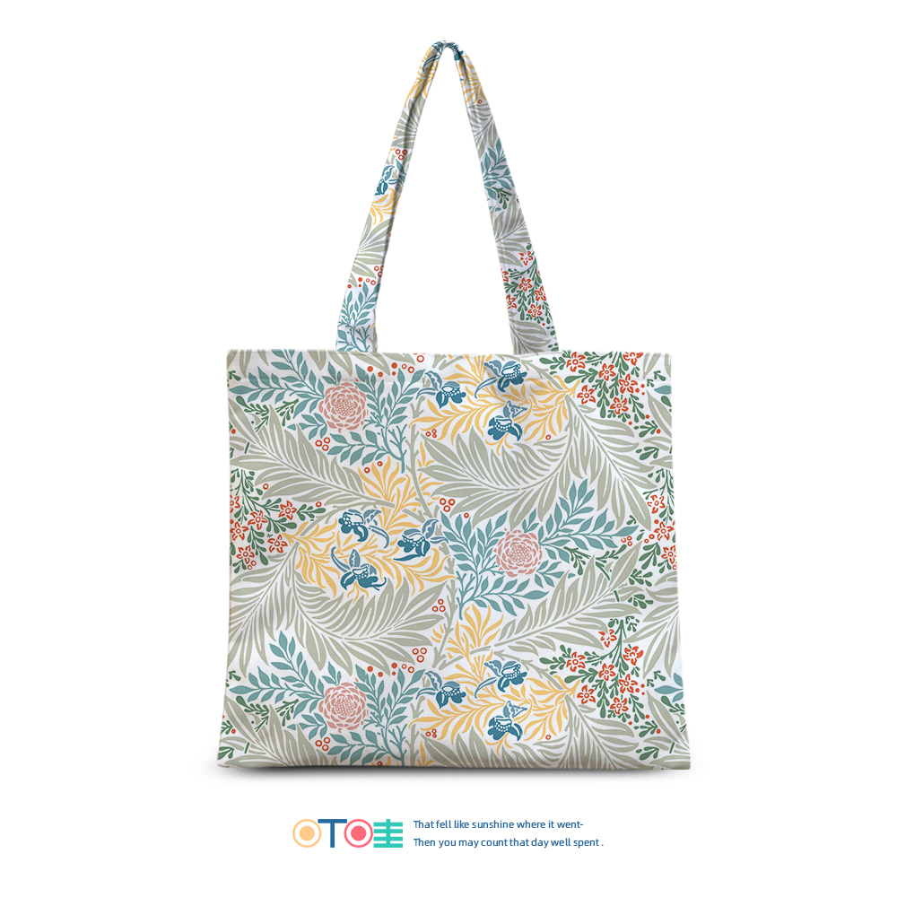 Morris莫里斯帆布包女复古英伦风手提袋碎花纹样艺术上班通勤包包