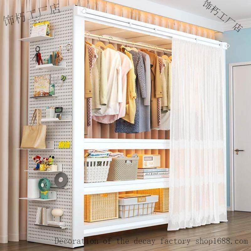 货架衣柜家用钢制落地置物架易组装出租房开放收纳架卧室