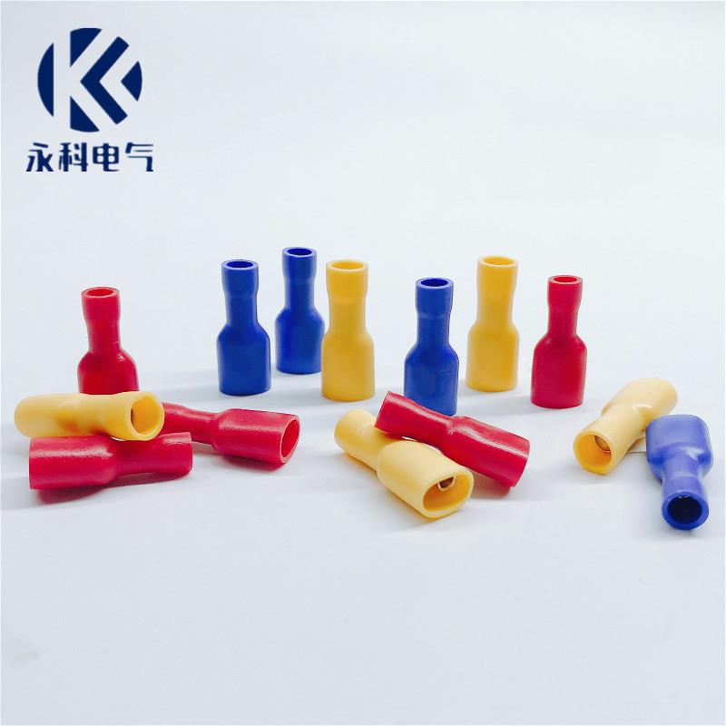 FDFD1.25-250母全绝缘接头端头接线端子插簧铜线耳公母插