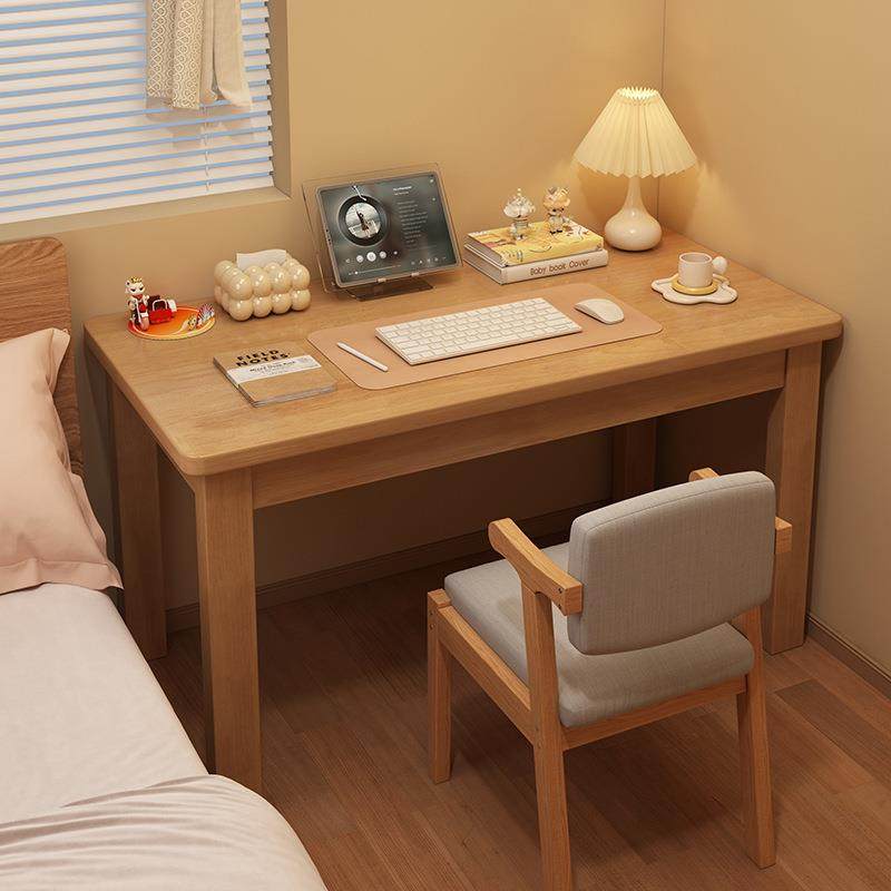 实木书桌家用电脑桌台式简约办公桌卧室学生写字桌小户型书房桌子