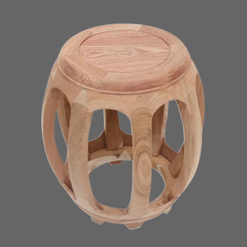 白胚鼓凳花梨木实木圆凳花梨木茶几矮凳古筝凳中式客厅家用何之章