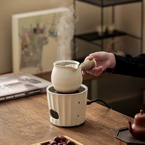 围炉煮茶户外碳火炉烤茶煮茶器家用电陶炉煮茶壶陶瓷侧把壶套装