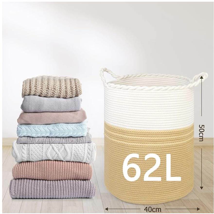 跨境超大麻花收纳篮编织衣物收纳桶脏衣篮加大收纳筐收纳篮篓收纳
