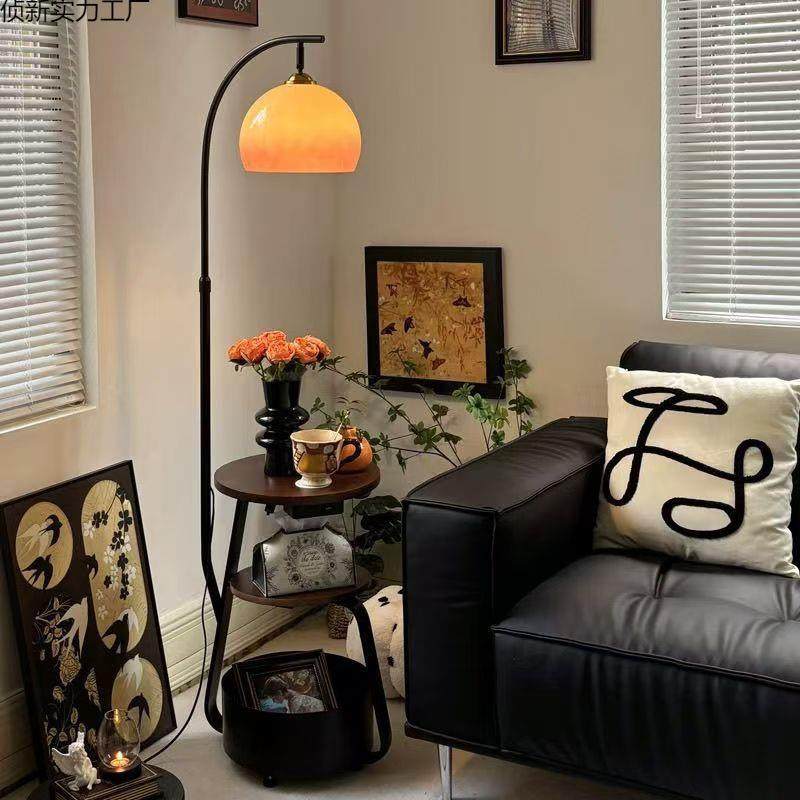 中古风柚子落地灯客厅沙发旁氛围感茶几美式复古卧室床头柜一体灯,农机/农具/农膜,其它农用工具,淘宝优惠券,粉丝福利购,淘宝优惠卷