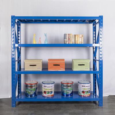 仓库仓储物货架多层置物架家用快递中型展示架冷轧钢架收纳加厚